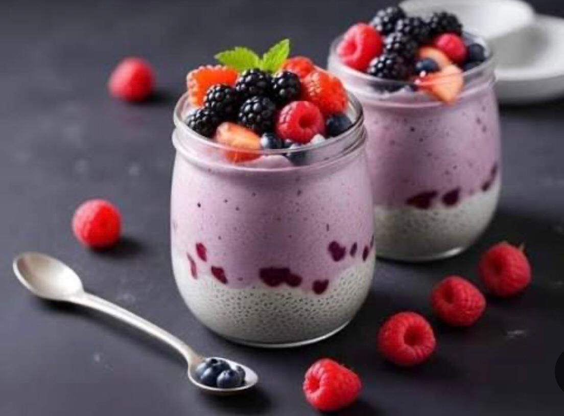 🍧 بودينغ الشيا 😋 

20 قرام بذور الشيا ( مايعاد...