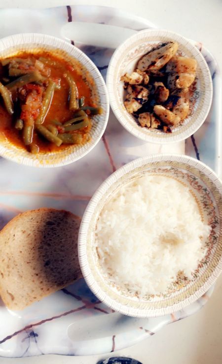 غداي
رز ابيض بدون ملح وزيت
ايدام باميه بدون ملخ...