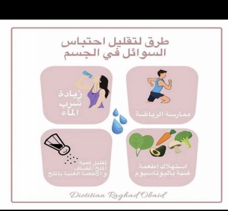 طرق لتقليل احتباس السوائل