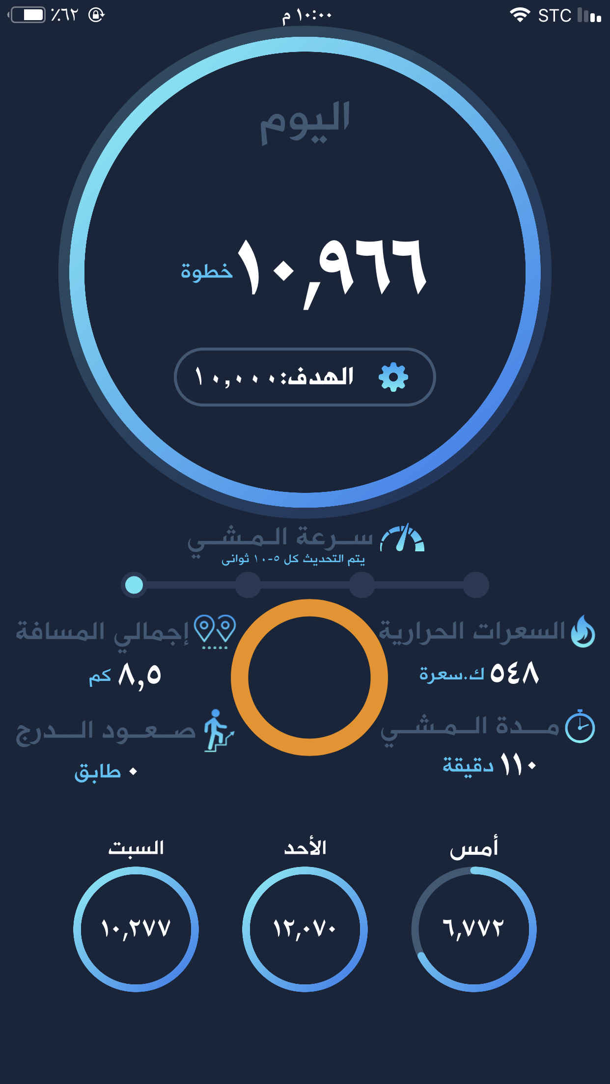 مشي اليوم مع تمارين 
المويا لتر??