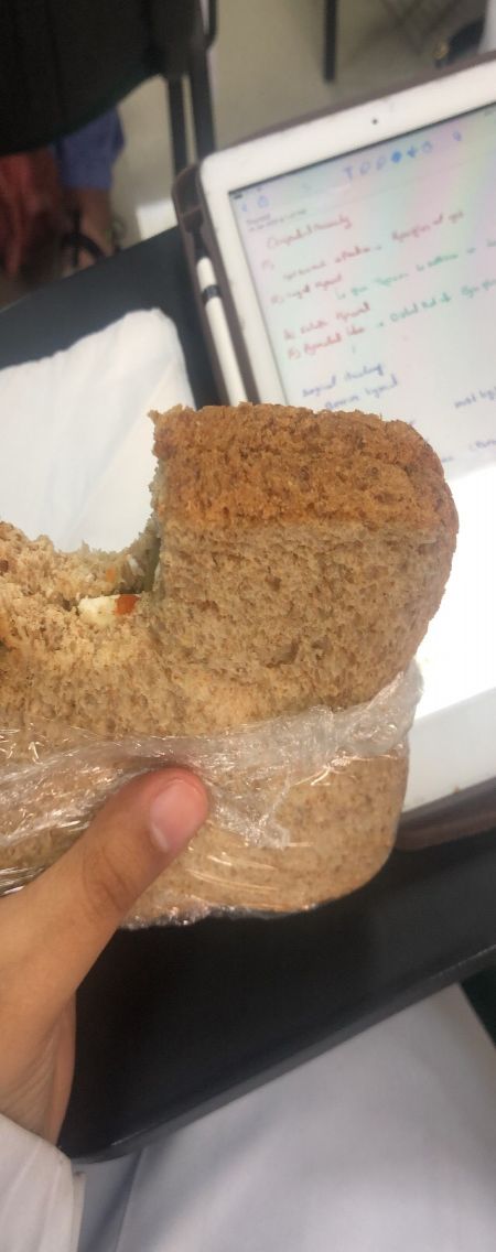 الفطور في الجامعة 
توست بر محشي جبنة بلدي وشرائح...