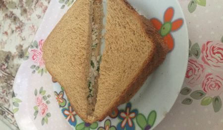 وجبه غدا صحي ساندوتش تونه ??