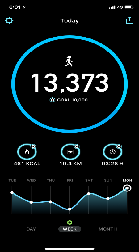 إنجاز مشي اليوم ??‍♀️