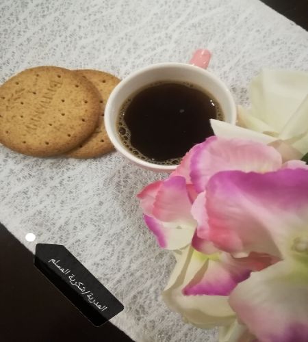 قطعتين بسكويت دايجستيف خالي من السكر+قهوة سوداء