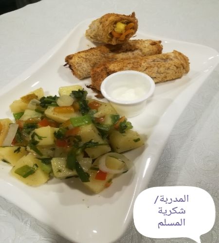 ٣اصابع توست بالدجاج والجزر والذره بالفرن/صوص الثوم...